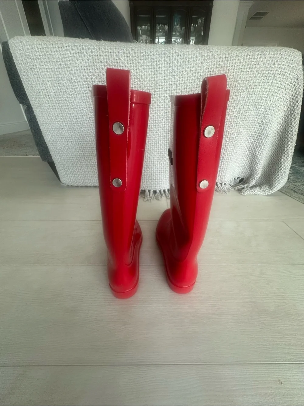 Planone Original Glossy PVC Red Rain Boots